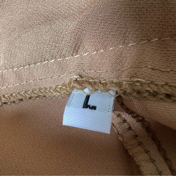 Tan High Rise Straight Leg Trouser Pants - Picture 8 of 8